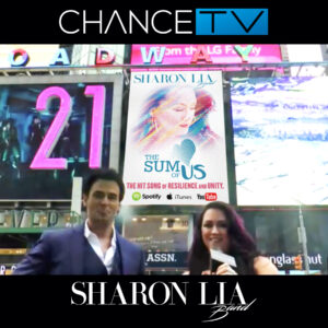 Sharon Lia and Chance Time Square Billboard